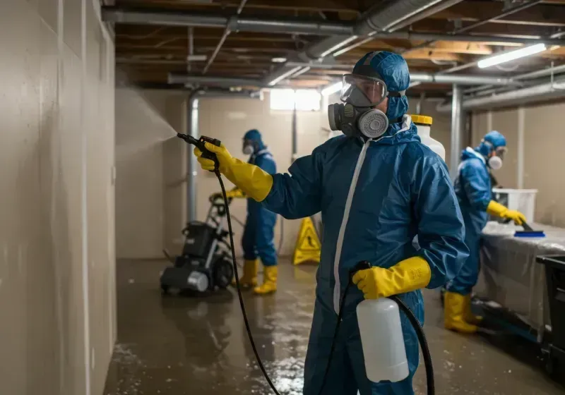 Basement Sanitization and Antimicrobial Treatment process in Langdon, ND